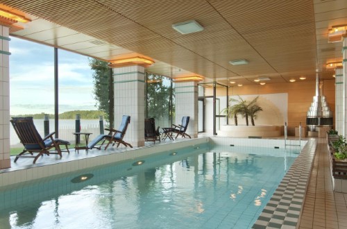 Indoor pool at Hilton Helsinki Kalastajatorppa Hotel in Finland. Travel with World Lifetime Journeys