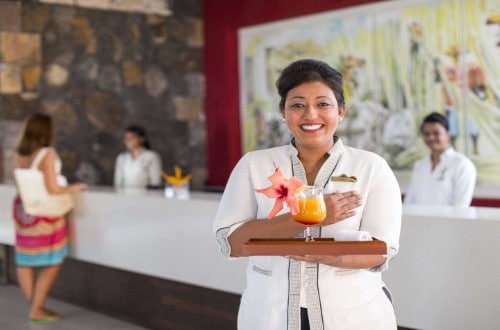 Lobby at Maritim Crystals Beach. Travel with World Lifetime Journeys in Mauritius