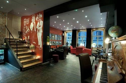 Lounge area at Hotel Hellsten in Stockholm, Sweden. Travel with World Lifetime Journeys