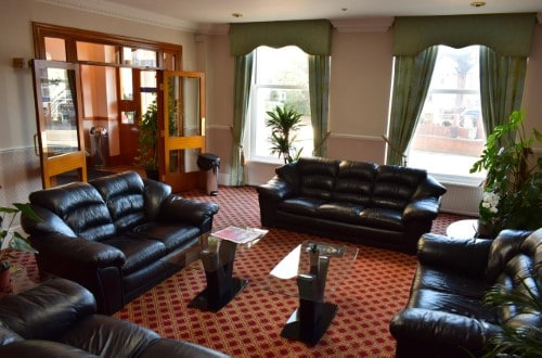 Lounge area at Leigham Court Hotel in London, United Kingdom. Travel with World Lifetime Journeys