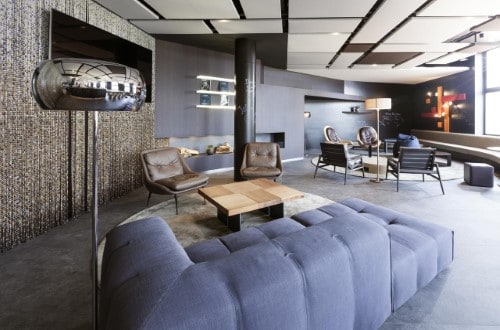 Lounge area at Novotel Bern Expo in Bern, Switzerland. Travel with World Lifetime Journeys