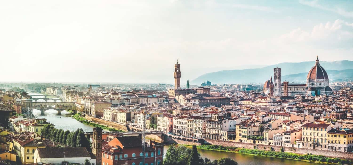 Panorama of Florence, Italy. Travel with World Lifetime Journeys