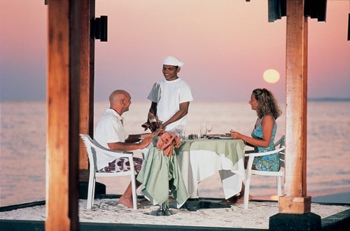 Private dinner at Adaaran Select Meedhupparu. Travel with World Lifetime Journeys