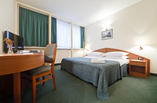 Standard double room at Hotel Central in Zagreb, Croatia. Travel with World Lifetime Journeys