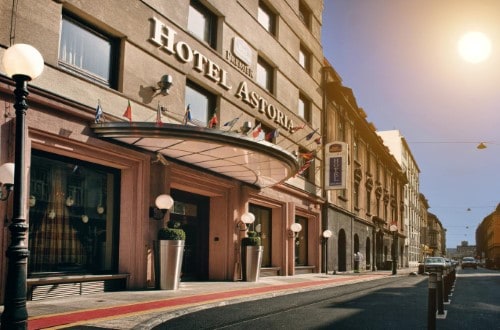 Street view at Best Western Premier Astoria Zagreb in Croatia. Travel with World Lifetime Journeys