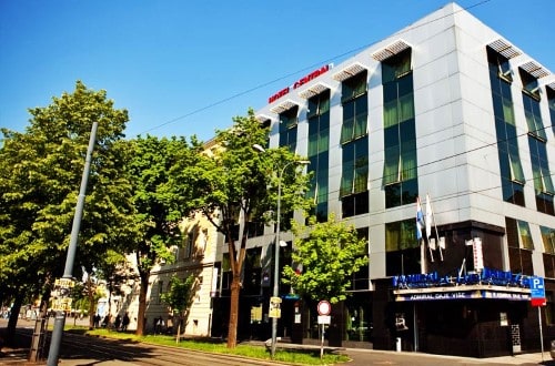 Street view at Hotel Central in Zagreb, Croatia. Travel with World Lifetime Journeys