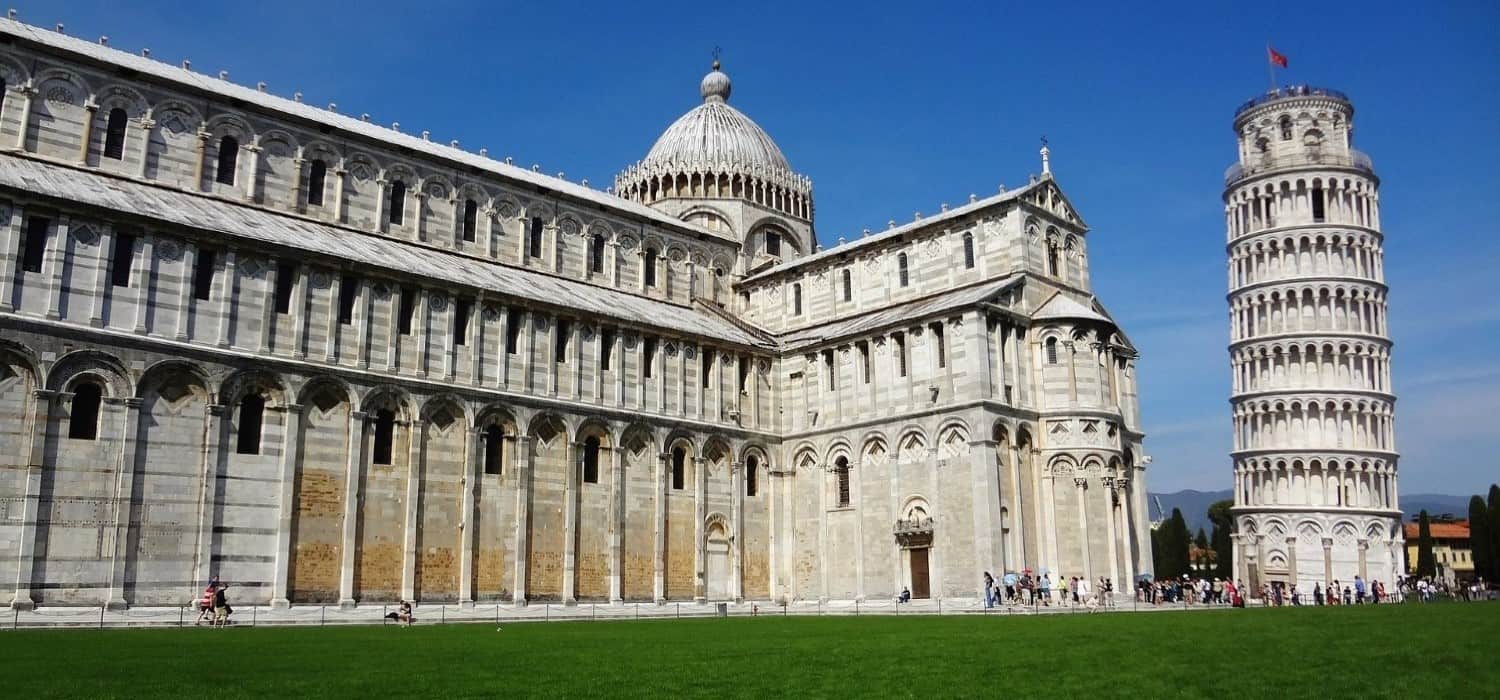 Tower and basilica from Pisa, Italy. Travel with World Lifetime Journeys