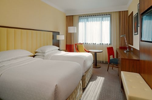 Twin deluxe room at Sheraton Zagreb Hotel in Croatia. Travel with World Lifetime Journeys