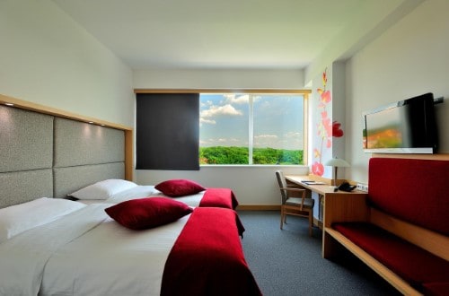 Twin room at Hotel Rebro in Zagreb, Croatia. Travel with World Lifetime Journeys