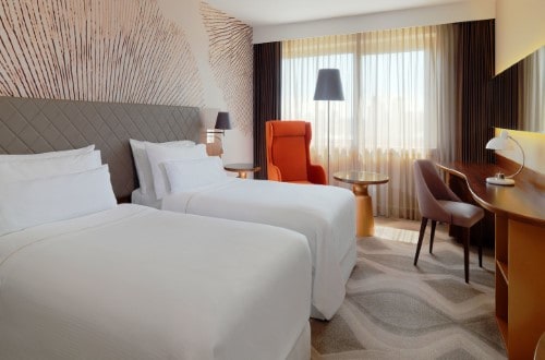 Twin room at The Westin Zagreb in Croatia. Travel with World Lifetime Journeys