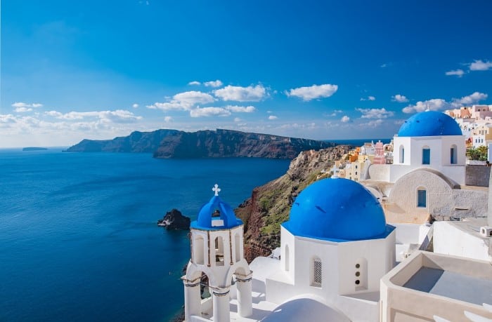 Beautiful Oia village in Santorini, Greece. Travel with World Lifetime Journeys