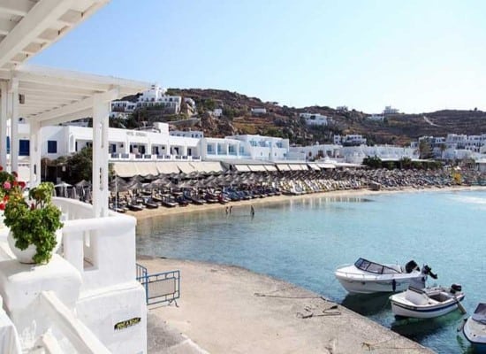 Family summer holiday in Mykonos Bellissimo resort hotel Petinos Hotel