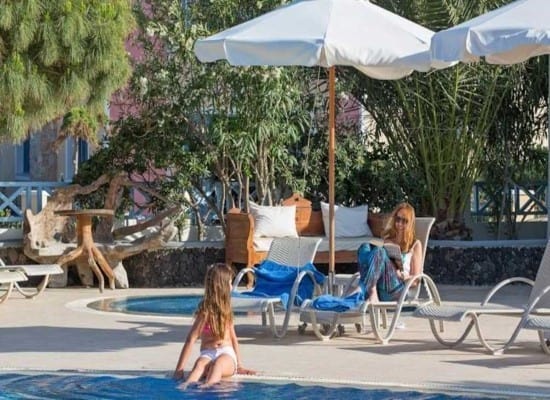 Santorini family holiday greece Marilia village. Travel with World Lifetime Journeys