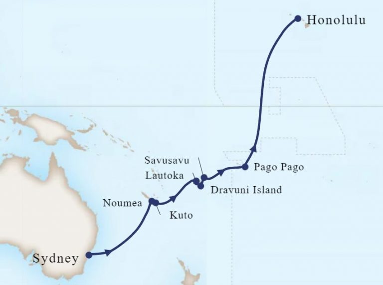 13 night south pacific cruise from honolulu ending in sydney