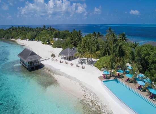 Panorama at OBLU Atmosphere Helengeli Maldives. Travel with World Lifetime Journeys